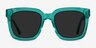 Los Angeles Clear Green AcetateSunglass Frames from EyeBuyDirect, Front View