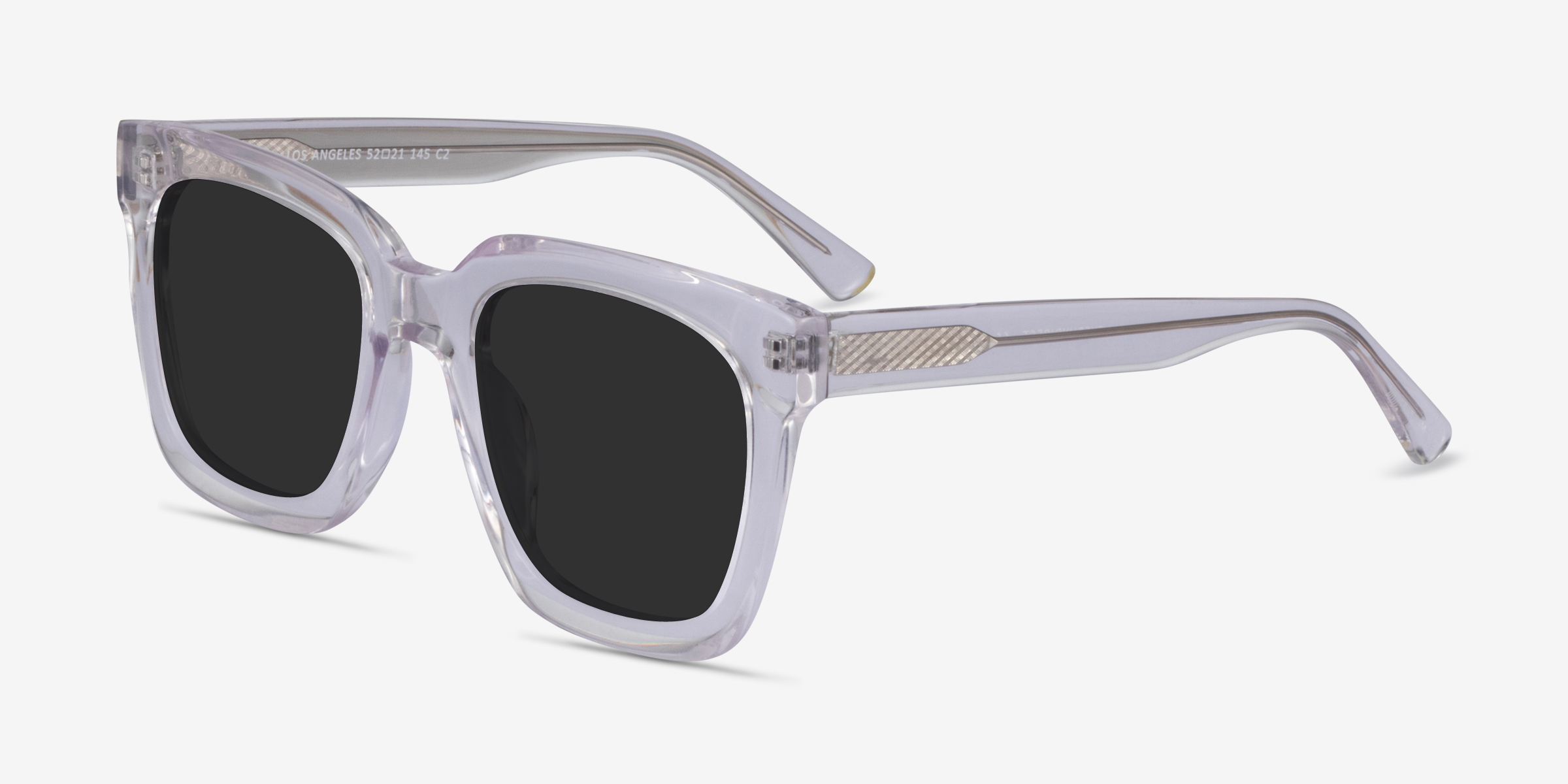 Los Angeles Square Clear Frame Prescription Sunglasses Eyebuydirect