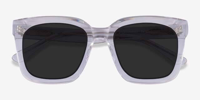 Los Angeles Clear AcetateSunglass Frames from EyeBuyDirect, Closed View