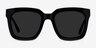 Los Angeles Black AcetateSunglass Frames from EyeBuyDirect, Front View