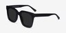 Los Angeles Black AcetateSunglass Frames from EyeBuyDirect, Angle View