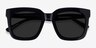 Los Angeles Black AcetateSunglass Frames from EyeBuyDirect, Closed View