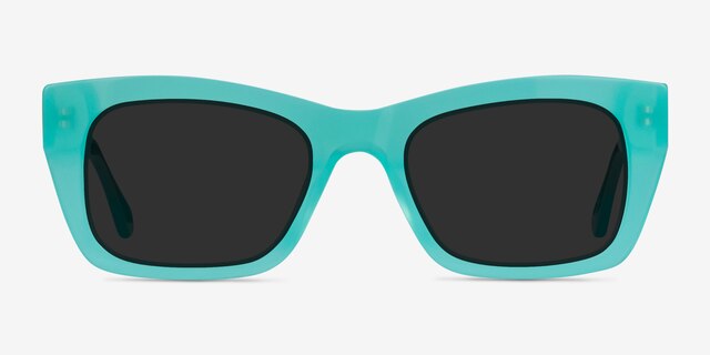 Because Turquoise AcetateSunglass Frames from EyeBuyDirect, Front View