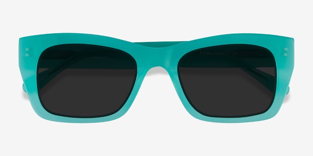 Because Turquoise AcetateSunglass Frames from EyeBuyDirect, Closed View