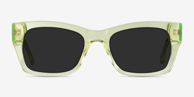Because Clear Yellow AcetateSunglass Frames from EyeBuyDirect, Front View