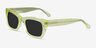 Because Clear Yellow AcetateSunglass Frames from EyeBuyDirect, Angle View
