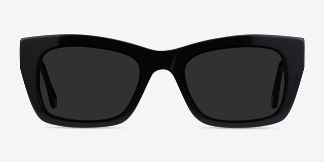 Because Black AcetateSunglass Frames from EyeBuyDirect, Front View