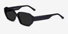 Claudel Black AcetateSunglass Frames from EyeBuyDirect, Angle View