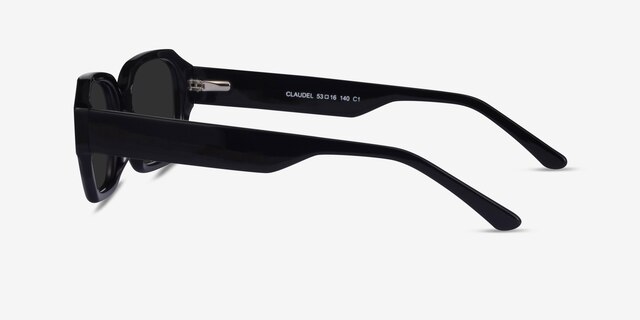 Claudel Black AcetateSunglass Frames from EyeBuyDirect, Side View
