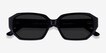 Claudel Black AcetateSunglass Frames from EyeBuyDirect, Closed View
