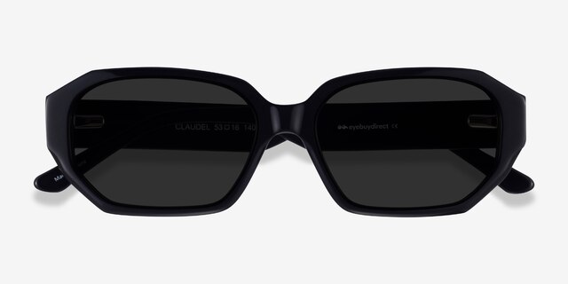 Claudel Black AcetateSunglass Frames from EyeBuyDirect, Closed View