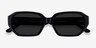 Claudel Black AcetateSunglass Frames from EyeBuyDirect, Closed View