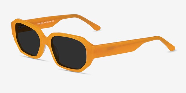 Claudel Orange AcetateSunglass Frames from EyeBuyDirect, Angle View