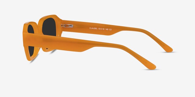 Claudel Orange AcetateSunglass Frames from EyeBuyDirect, Side View