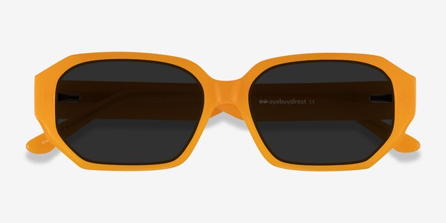 Claudel Orange AcetateSunglass Frames from EyeBuyDirect, Closed View