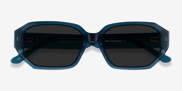 Claudel Teal AcetateSunglass Frames from EyeBuyDirect, Closed View
