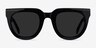 Dali Black AcetateSunglass Frames from EyeBuyDirect, Front View
