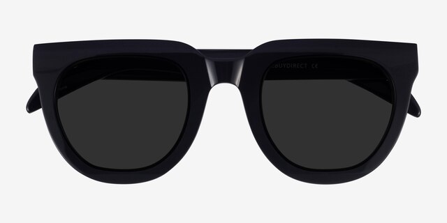 Dali Black AcetateSunglass Frames from EyeBuyDirect, Closed View