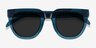 Dali Teal AcetateSunglass Frames from EyeBuyDirect, Closed View