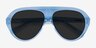 Map Clear Blue AcetateSunglass Frames from EyeBuyDirect, Closed View