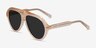 Map Clear Brown AcetateSunglass Frames from EyeBuyDirect, Angle View