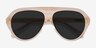 Map Clear Brown AcetateSunglass Frames from EyeBuyDirect, Closed View