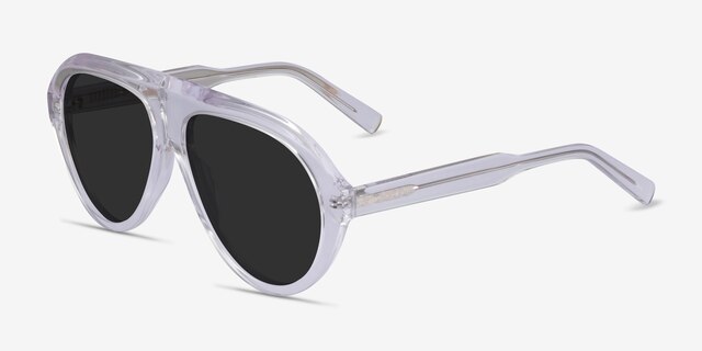 Map Clear AcetateSunglass Frames from EyeBuyDirect, Angle View