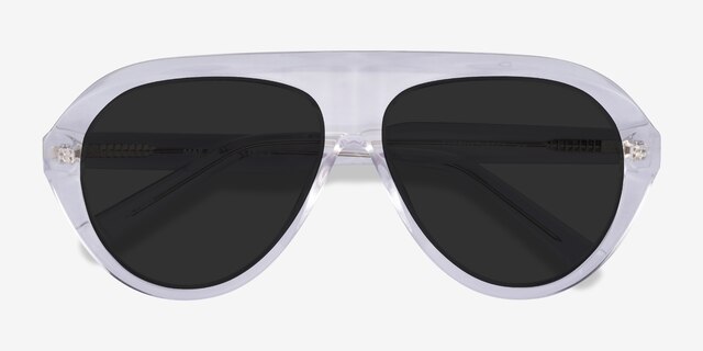 Map Clear AcetateSunglass Frames from EyeBuyDirect, Closed View