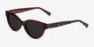 Vacation Clear Brown AcetateSunglass Frames from EyeBuyDirect, Angle View