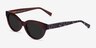 Vacation Clear Brown AcetateSunglass Frames from EyeBuyDirect, Angle View