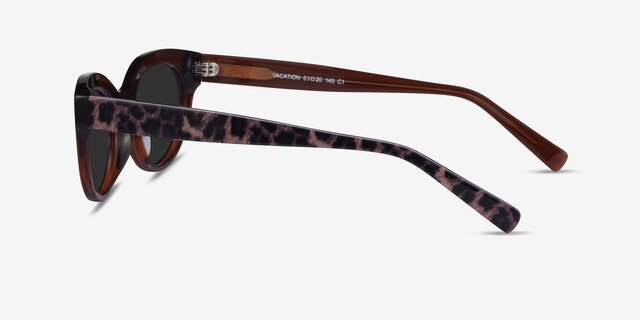 Vacation Clear Brown AcetateSunglass Frames from EyeBuyDirect, Side View