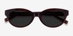 Vacation Clear Brown AcetateSunglass Frames from EyeBuyDirect, Closed View