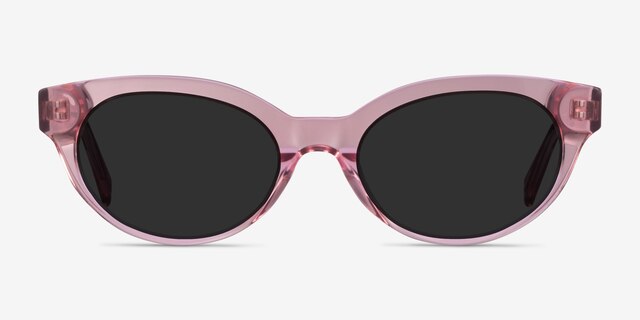 Vacation Clear Pink AcetateSunglass Frames from EyeBuyDirect, Front View