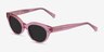 Vacation Clear Pink AcetateSunglass Frames from EyeBuyDirect, Angle View