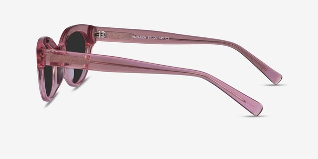 Vacation Clear Pink AcetateSunglass Frames from EyeBuyDirect, Side View