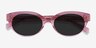Vacation Clear Pink AcetateSunglass Frames from EyeBuyDirect, Closed View