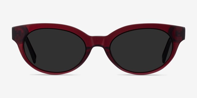 Vacation Clear Burgundy AcetateSunglass Frames from EyeBuyDirect, Front View