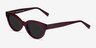 Vacation Clear Burgundy AcetateSunglass Frames from EyeBuyDirect, Angle View