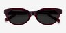 Vacation Clear Burgundy AcetateSunglass Frames from EyeBuyDirect, Closed View
