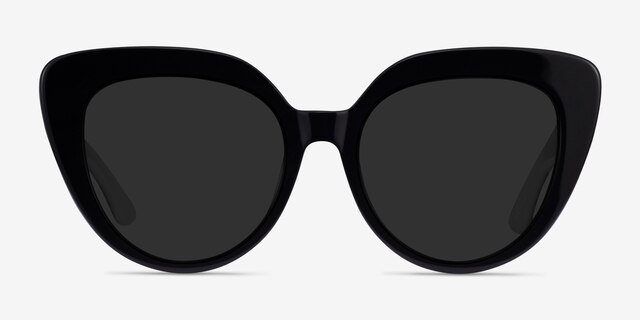 Santa Monica Black AcetateSunglass Frames from EyeBuyDirect, Front View