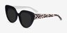 Santa Monica Black AcetateSunglass Frames from EyeBuyDirect, Angle View