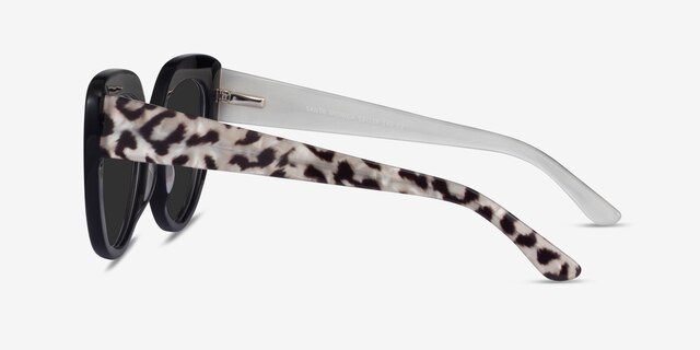 Santa Monica Black AcetateSunglass Frames from EyeBuyDirect, Side View
