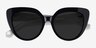 Santa Monica Black AcetateSunglass Frames from EyeBuyDirect, Closed View