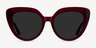 Santa Monica Burgundy AcetateSunglass Frames from EyeBuyDirect, Front View