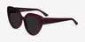 Santa Monica Burgundy AcetateSunglass Frames from EyeBuyDirect, Angle View
