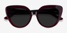 Santa Monica Burgundy AcetateSunglass Frames from EyeBuyDirect, Closed View