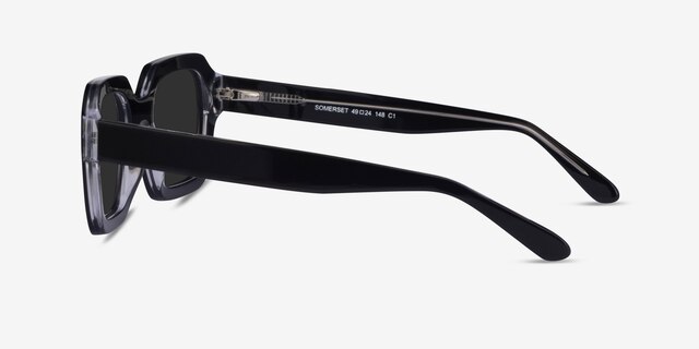 Somerset Black AcetateSunglass Frames from EyeBuyDirect, Side View