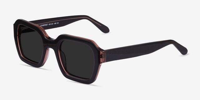 Somerset Brown AcetateSunglass Frames from EyeBuyDirect, Angle View