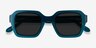 Somerset Teal AcetateSunglass Frames from EyeBuyDirect, Closed View