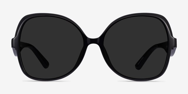 Paradise Black PlasticSunglass Frames from EyeBuyDirect, Front View